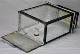 Broad 19th Century French wall sconce lantern with black patina 19¾"