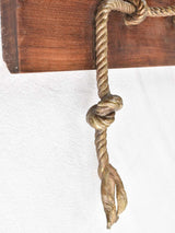 1940s COAT RACK - brass rope 44½"