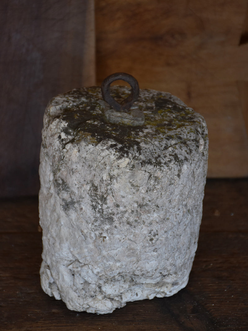 Antique stone counterweight - round