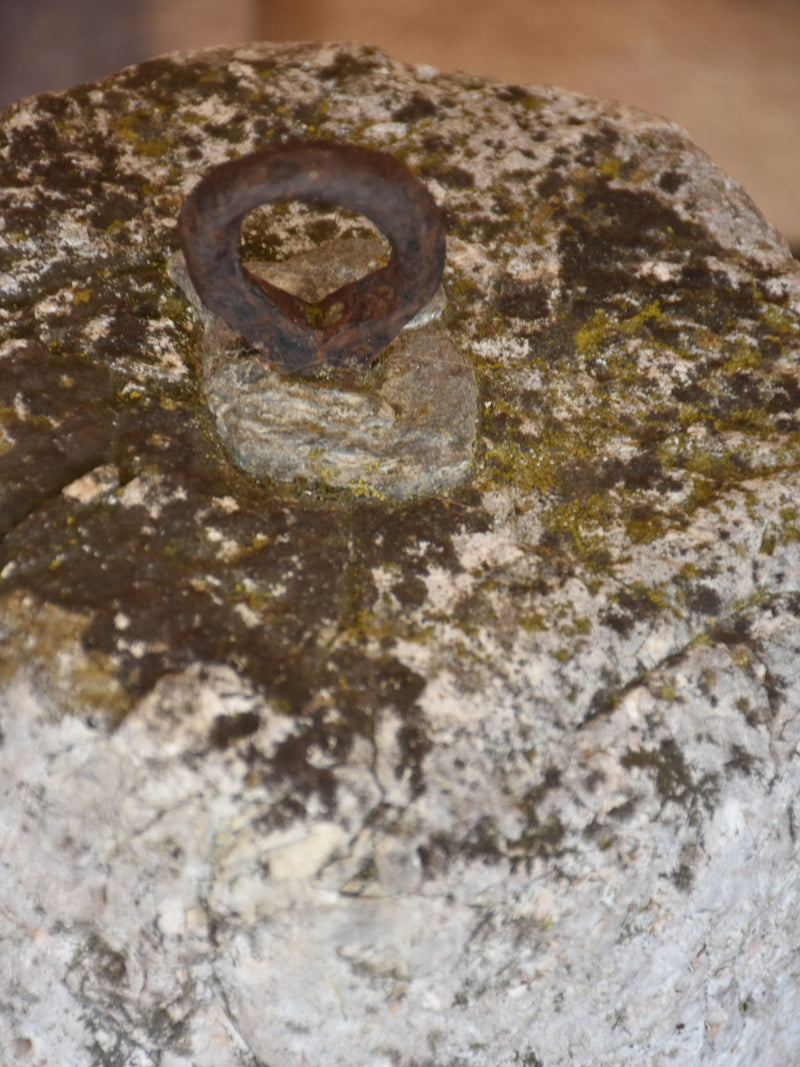 Antique stone counterweight - round