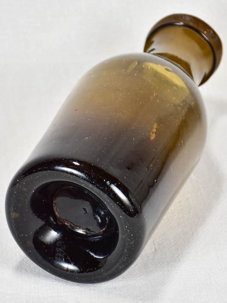 Dark green Trinquetaille glass preserving bottle 14½"
