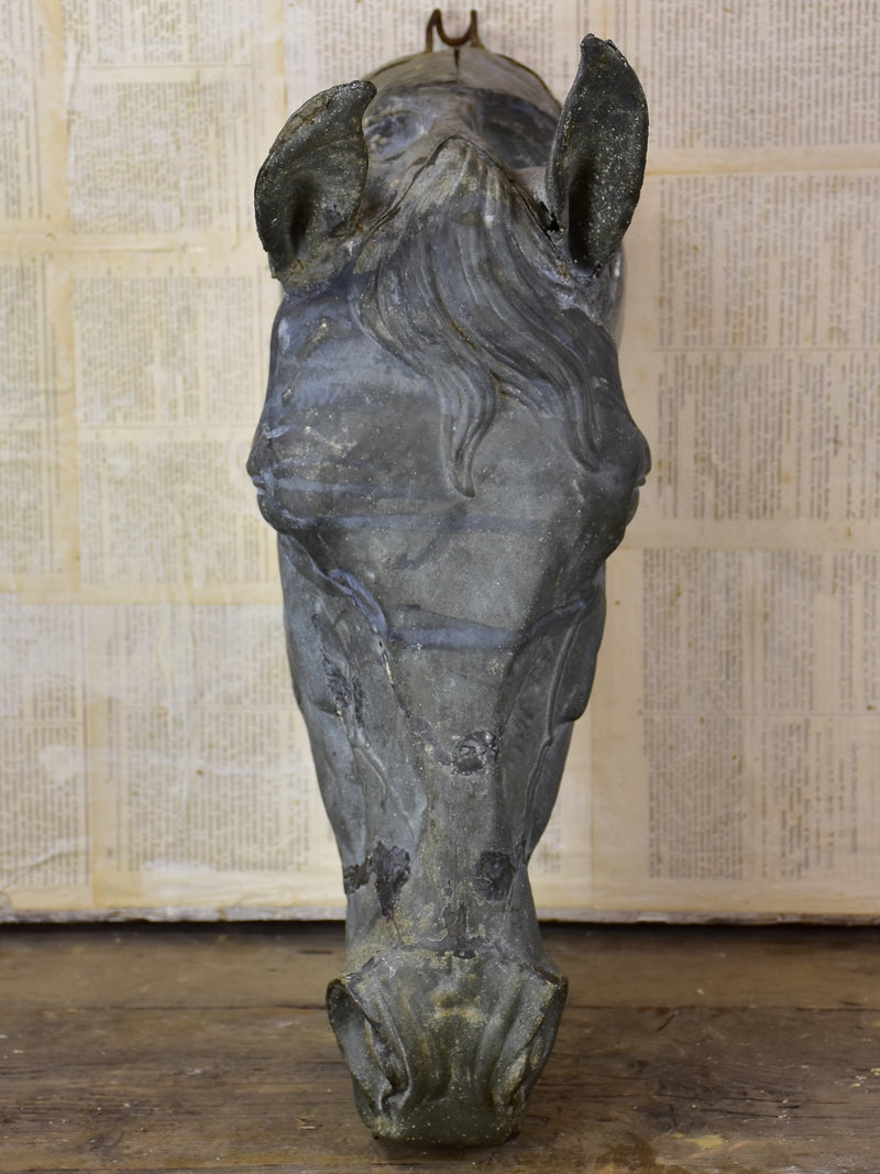 19th century French zinc horse head