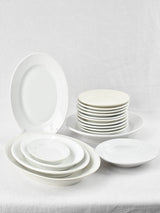 Vintage French bistro earthenware dinnerware set