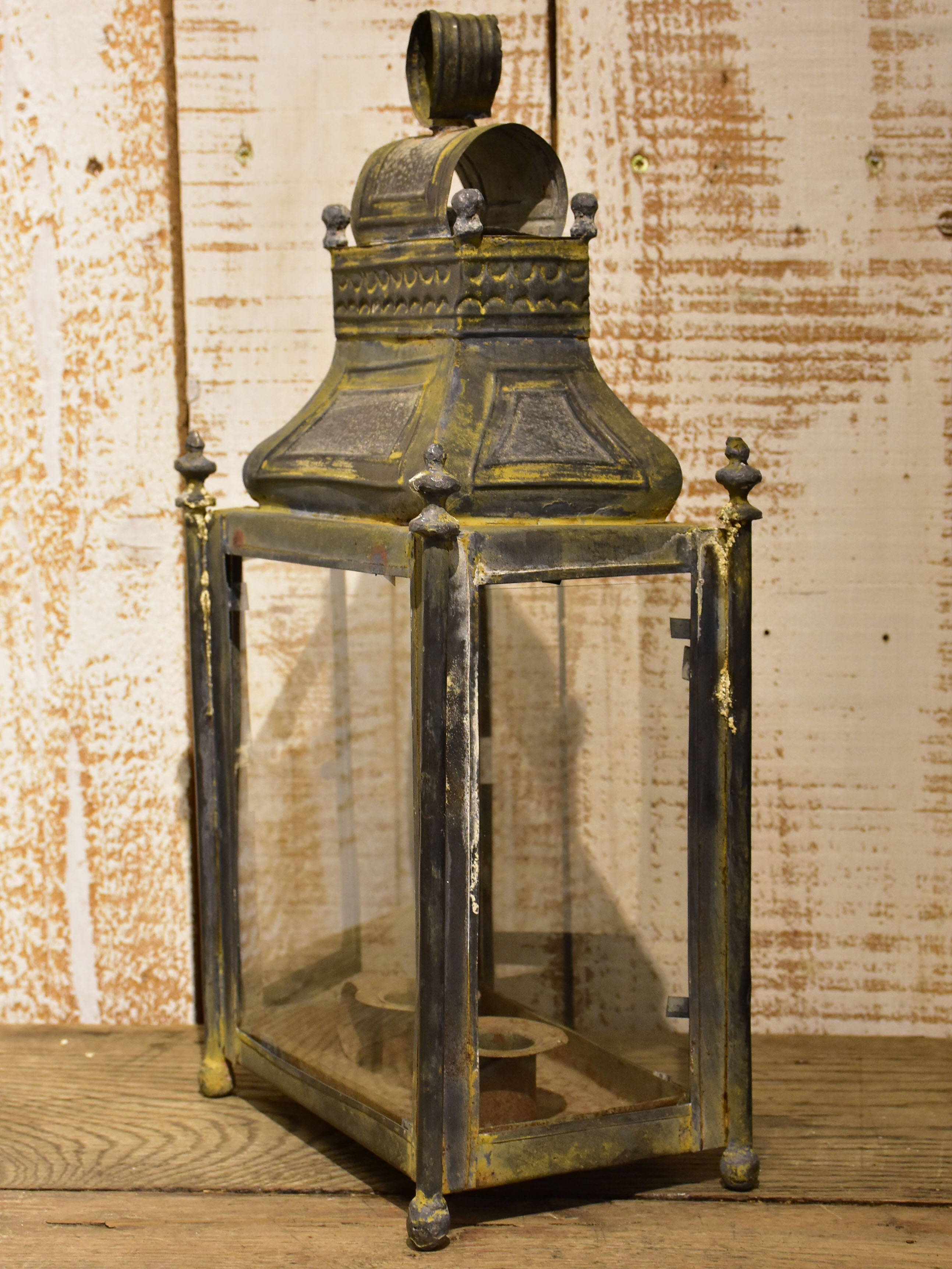 Antique French lantern – two candles