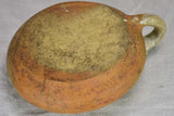 Antique French terracotta bed warmer, ceramic hot water bottle