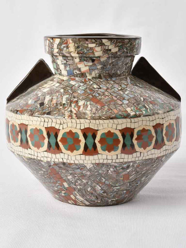 Vintage John Gerbino vase (1876-1966) - mosaic effect 8"