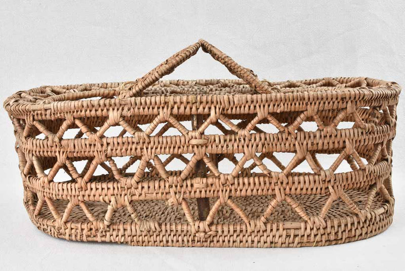 Antique French fishing basket 25½"