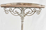 19th century French garden table with pretty wooden top