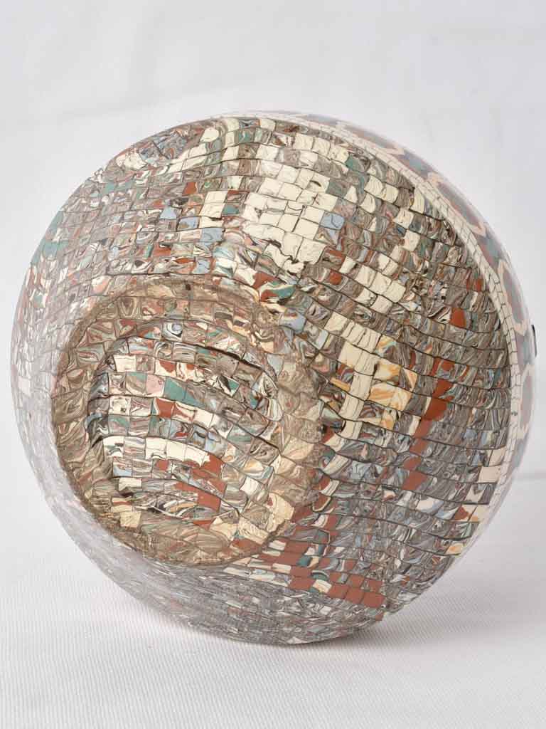 French Crafted Gerbino Mosaic Decorative Vase