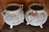 Pair of large French garden urns – marmites