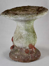 1950s cement mushroom garden stool 18½"