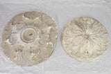 Two salvaged antique French plaster molds - round 18"