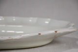 Moustiers ironstone platter with rippled edge 11¾" x 16½"