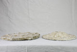 Two salvaged antique French plaster molds - round 18"