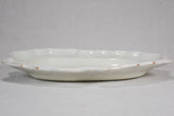 Moustiers ironstone platter with rippled edge 11¾" x 16½"