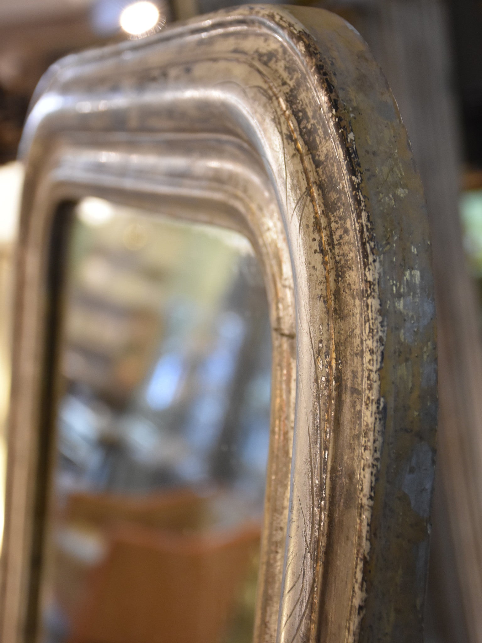 Silver frame Louis Philippe mirror – 19th century