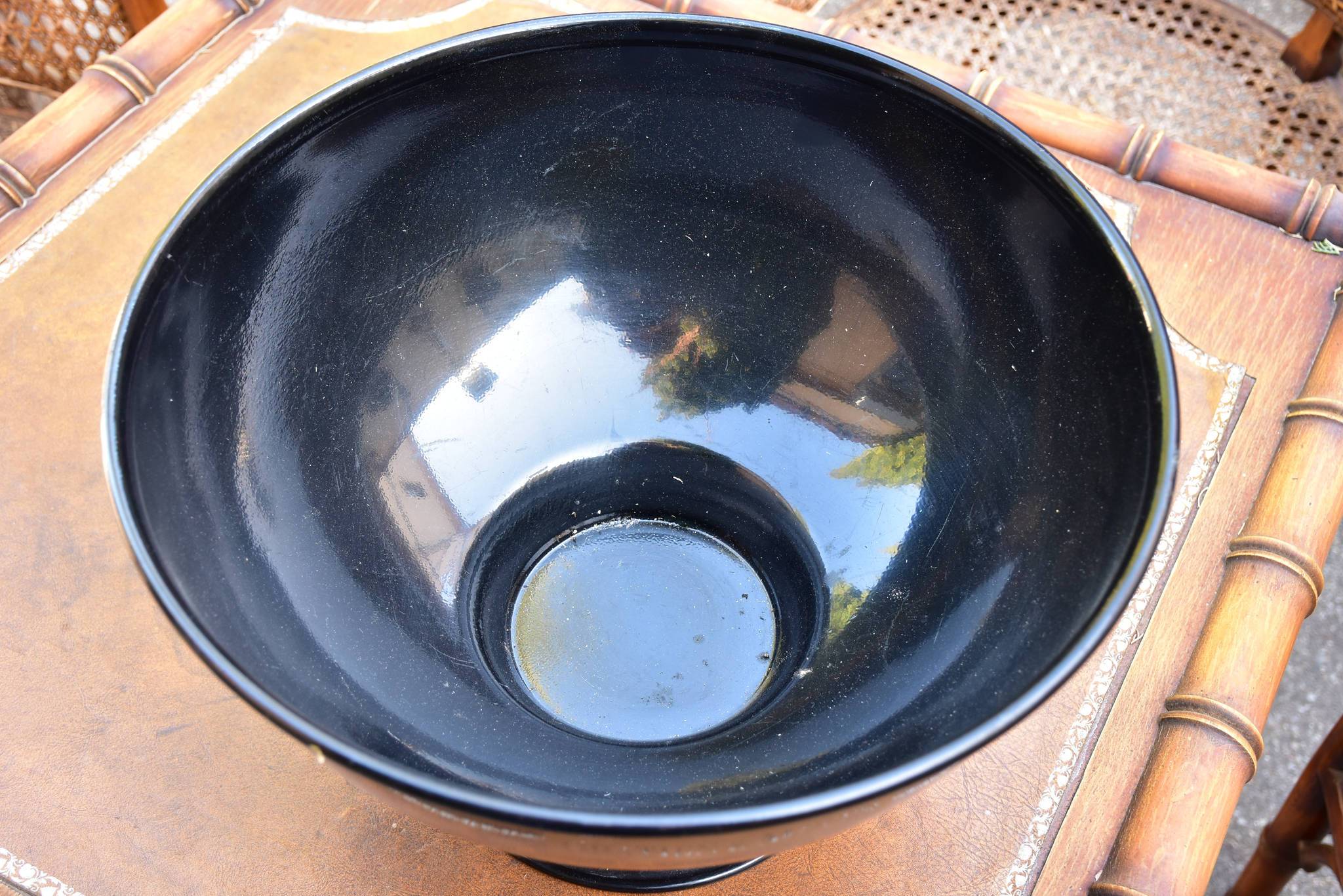 Gold-Branded Black Vintage Champagne Bucket