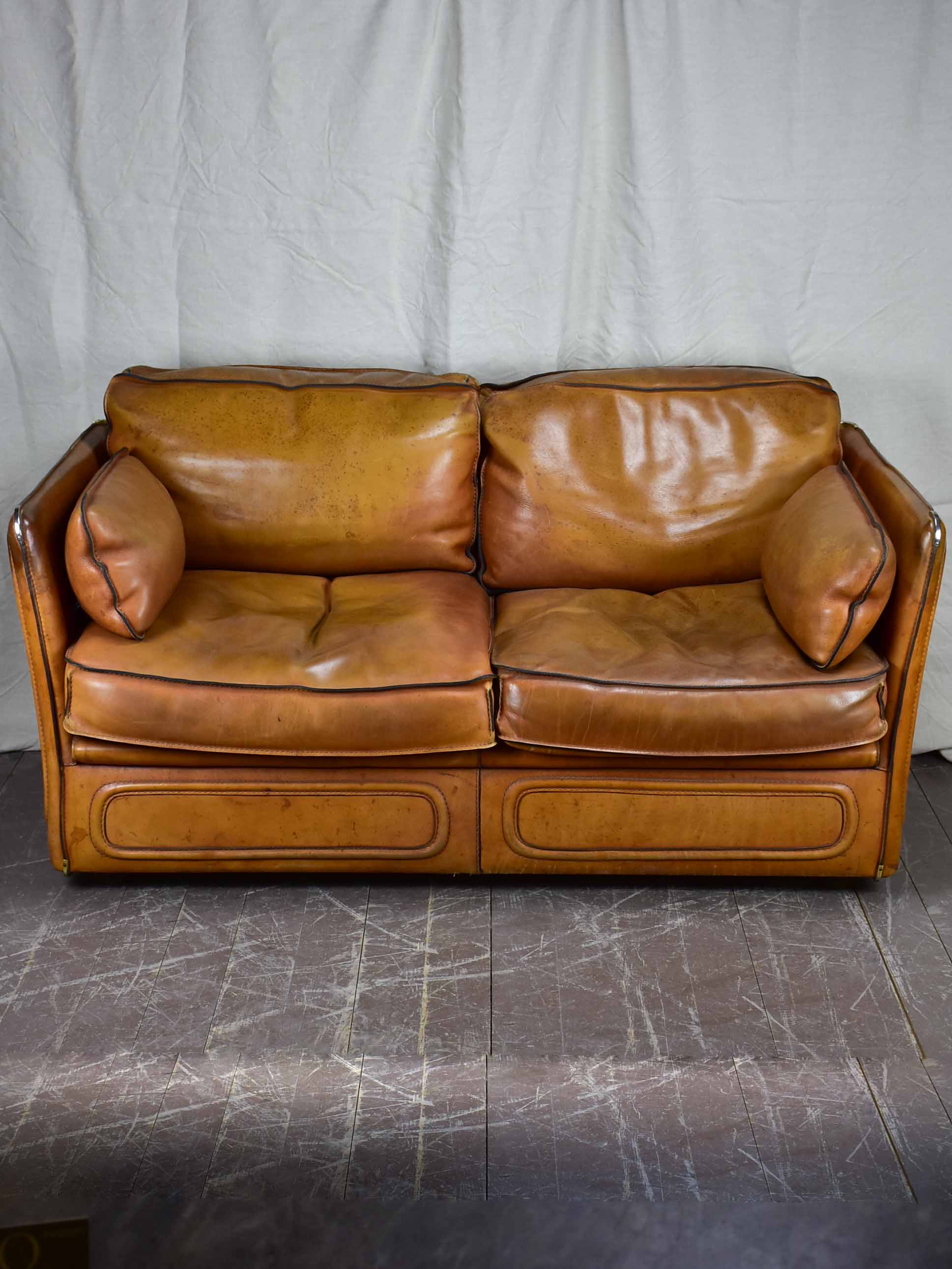 Vintage Roche Bobois Leather Two Seat