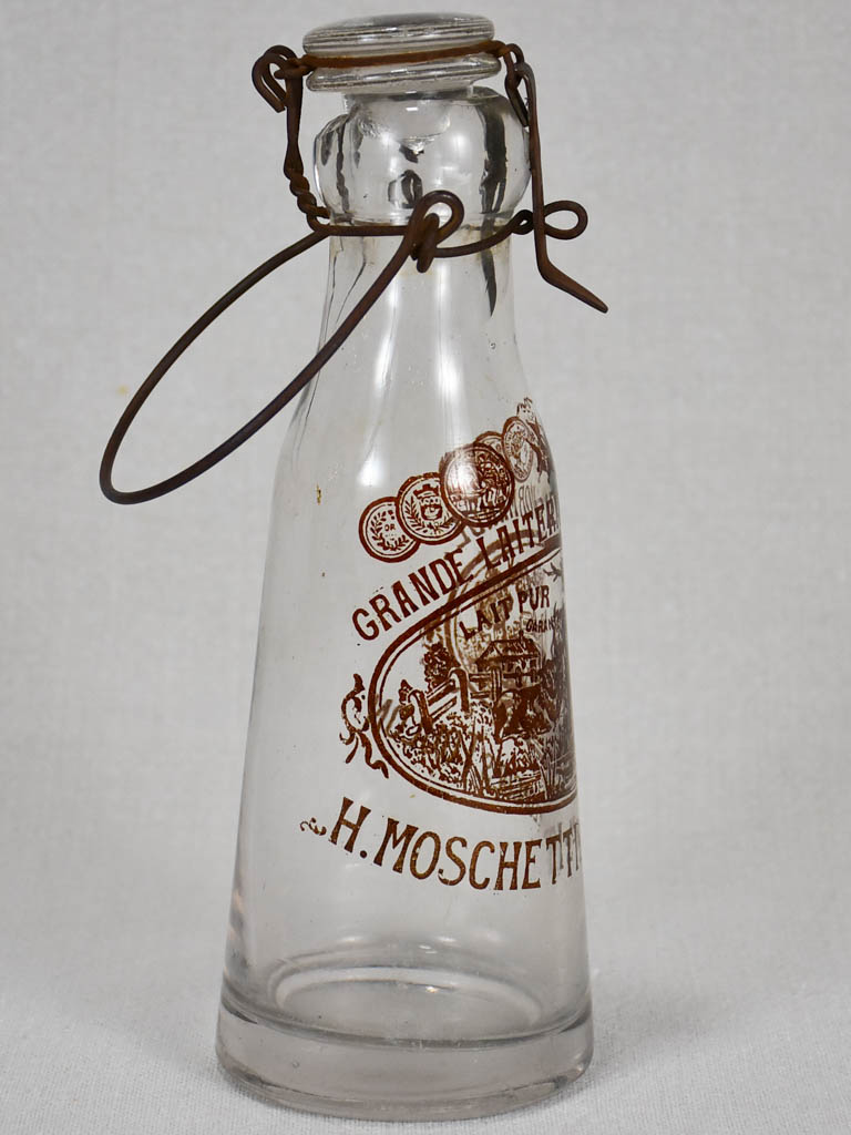 1930s French milk bottle from Normandy 9½"