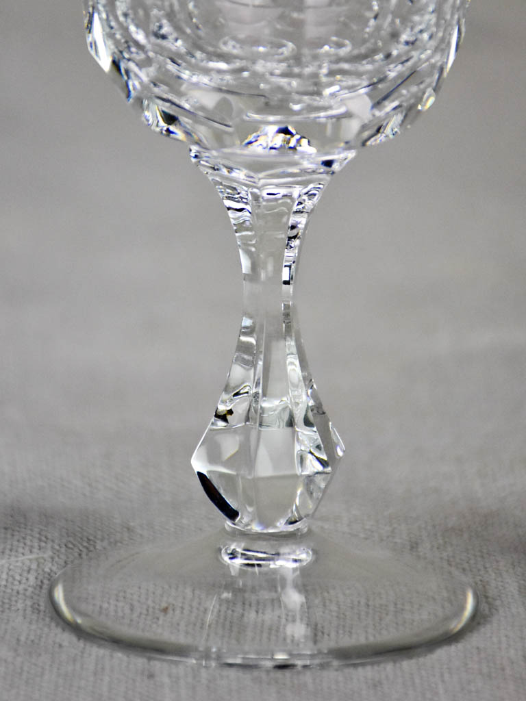 Rare set of thirty 1950s French crystal Baccarat wine and liqueur glasses