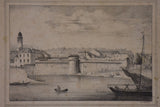 19th century French etching - Nantes 11 ¼'' x 9 ¾''