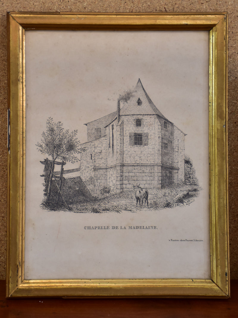 19th century French etching - Chapelle
