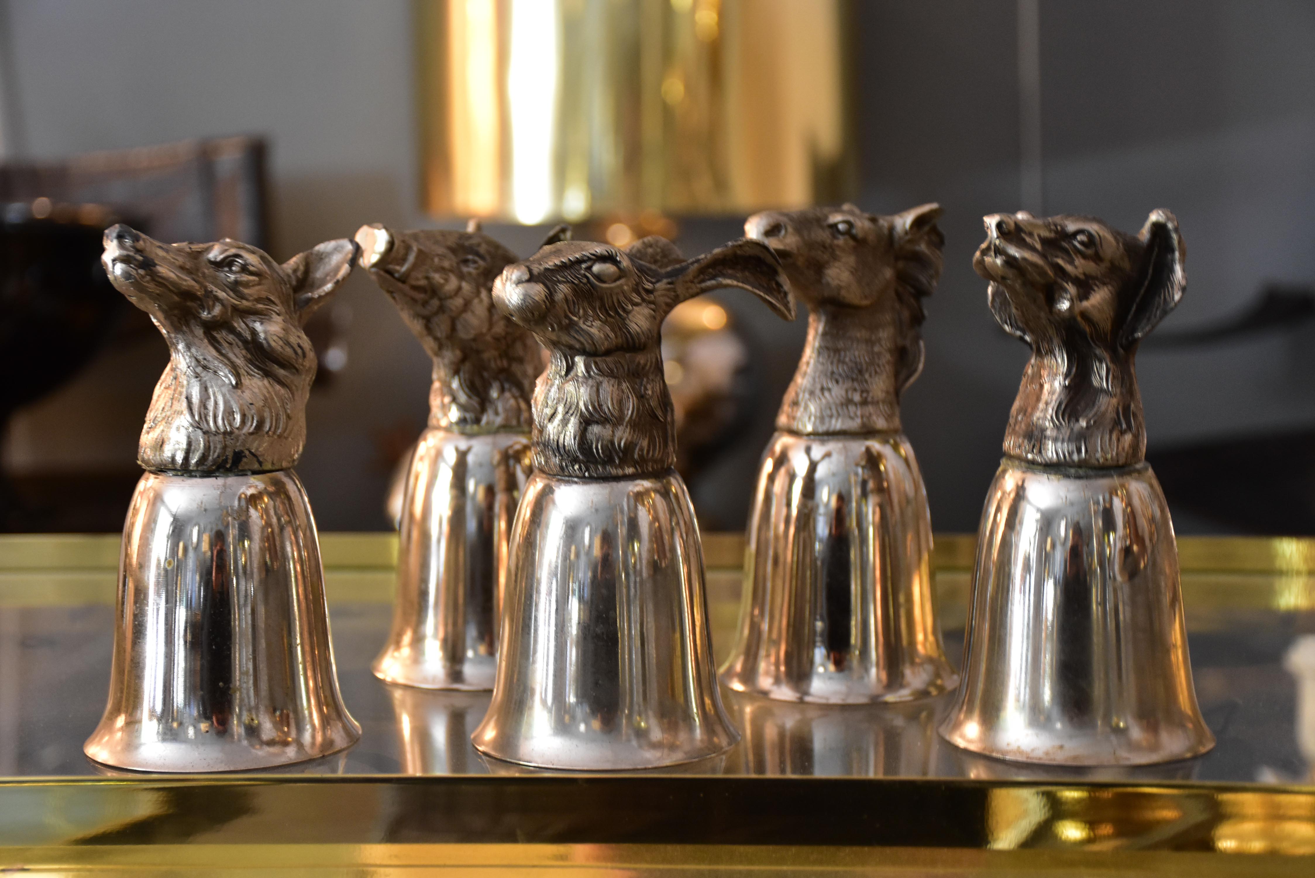 Five Mauro Manetti wine glasses