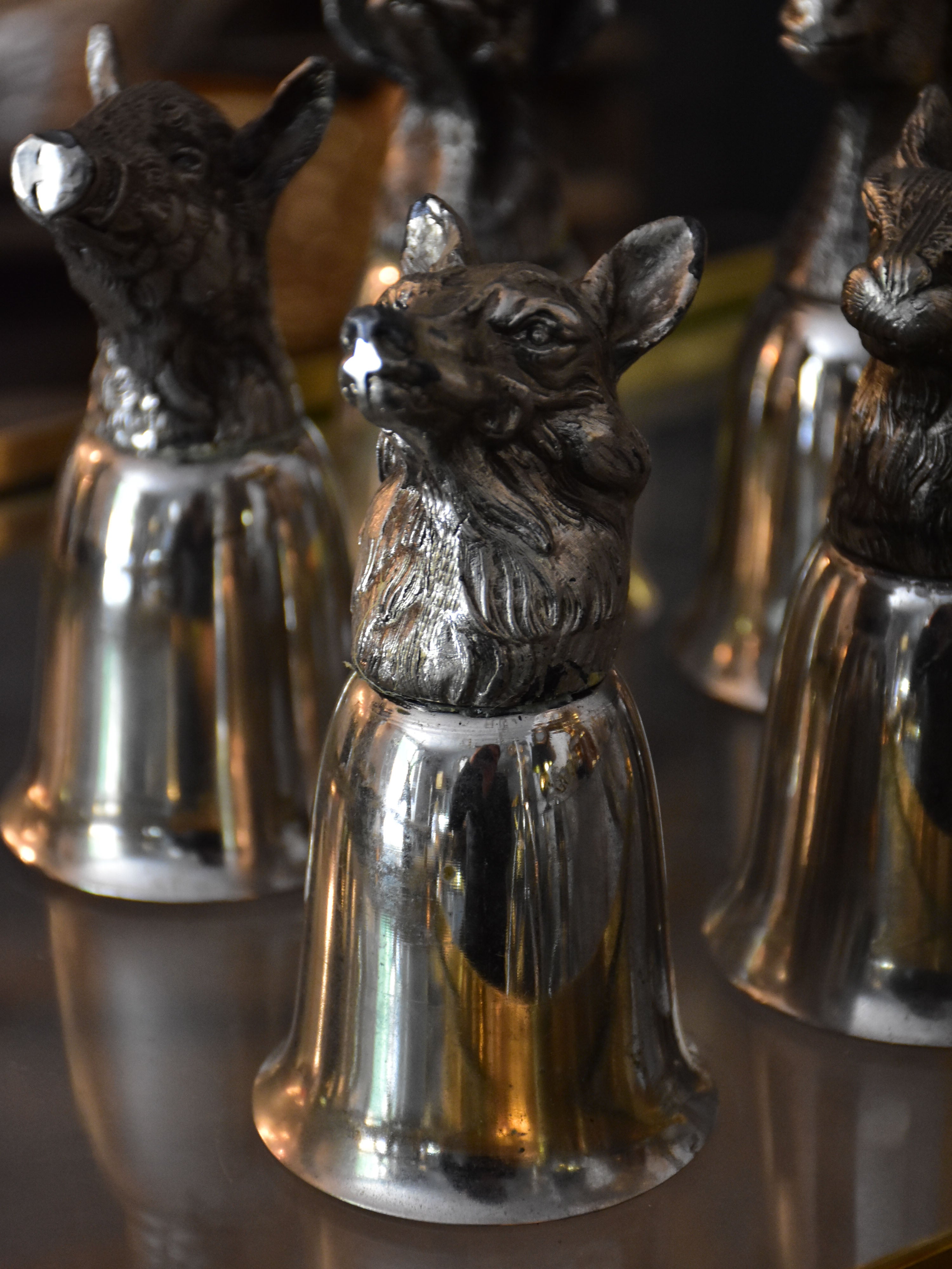 Five Mauro Manetti wine glasses
