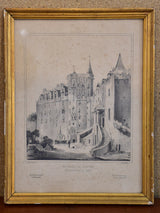 19th century French etching - Chateau Nantes