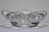 Mid century French Daume glass ashtray 6" flower