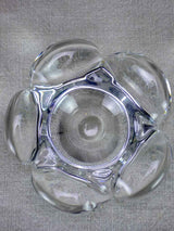 Mid century French Daume glass ashtray 6" flower