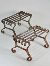 Pair of 19th-century French iron footstools