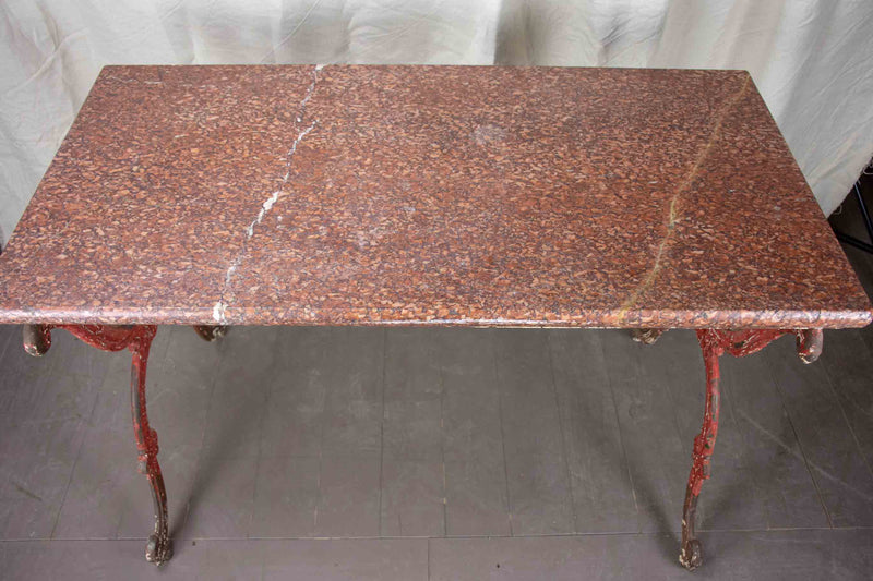 Antique French marble butcher's table