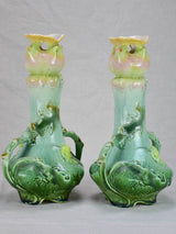 Pair of pretty Art Nouveau vases with maker's mark