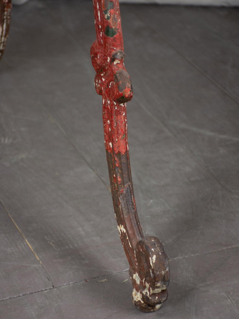 Antique French marble butcher's table