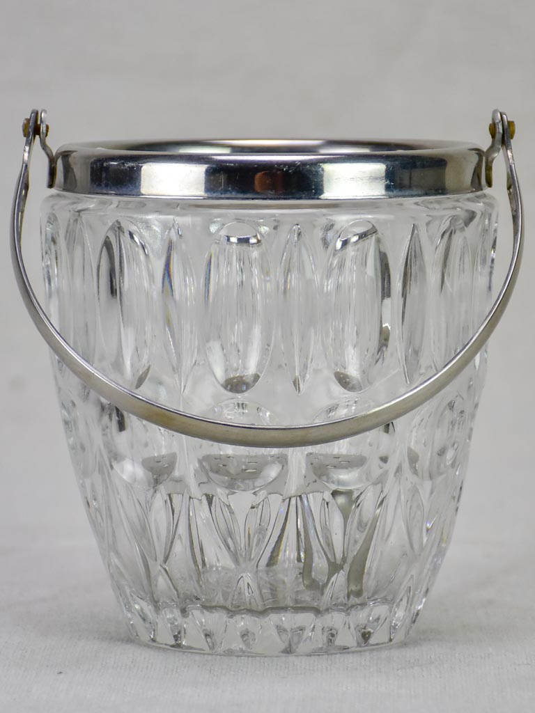 Vintage French ice bucket - glass
