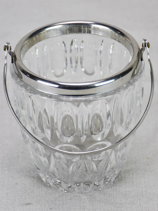 Vintage French ice bucket - glass