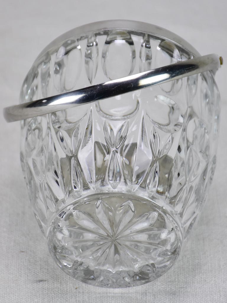 Vintage French ice bucket - glass