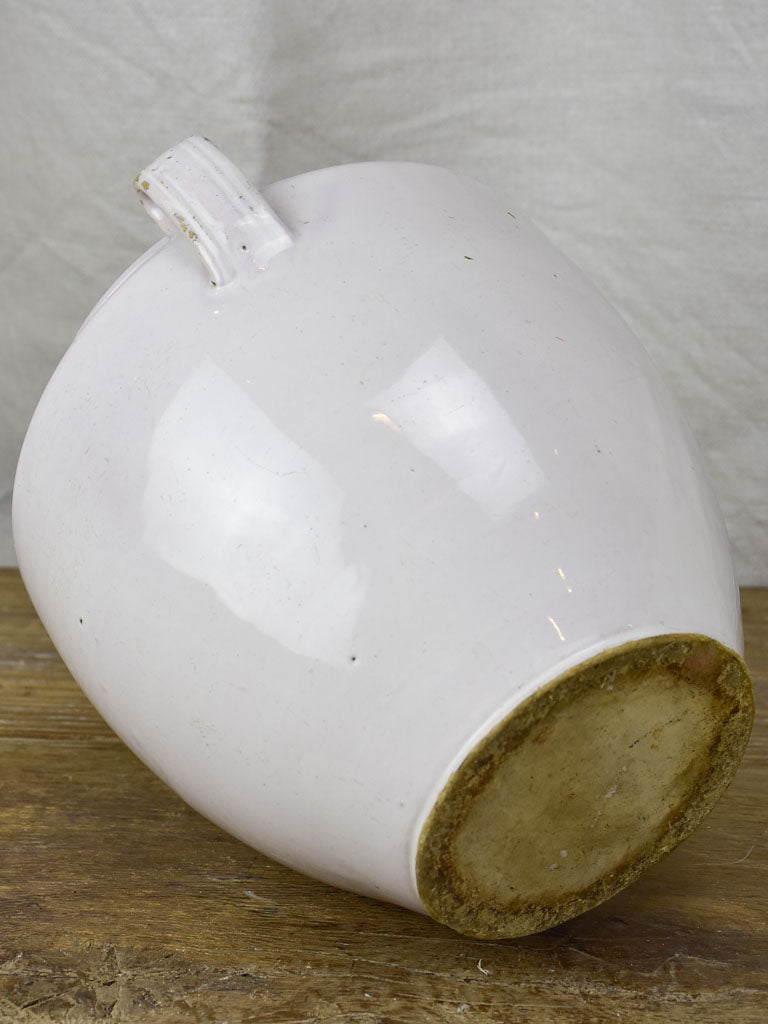 Antique French pot - white 8¼"