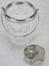 Vintage French ice bucket - glass