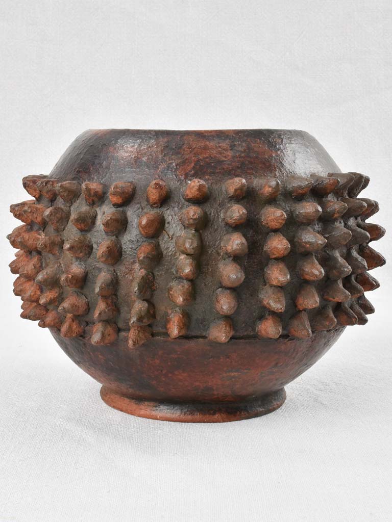 Brutalist vase with spikes - 1950s - 7½"