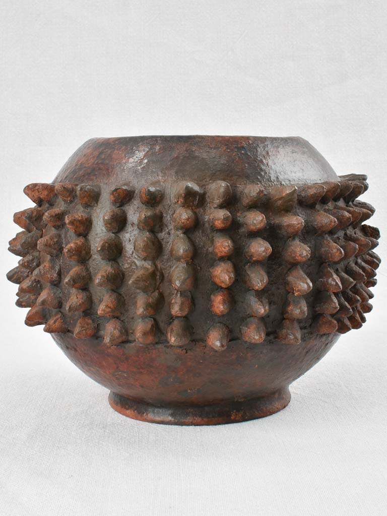 Brutalist vase with spikes - 1950s - 7½"