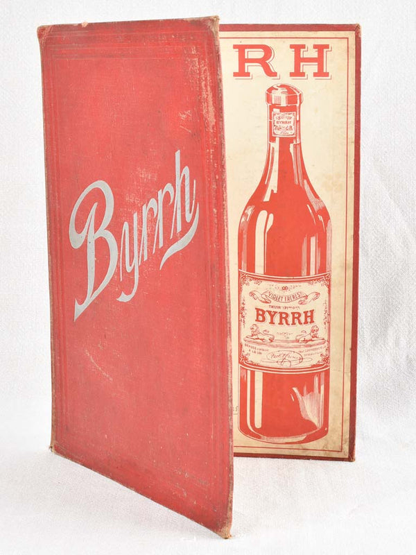 Antique French Byrrh Bistro Drinks Menu