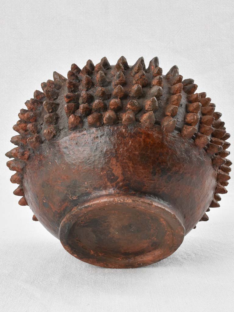 Brutalist vase with spikes - 1950s - 7½"