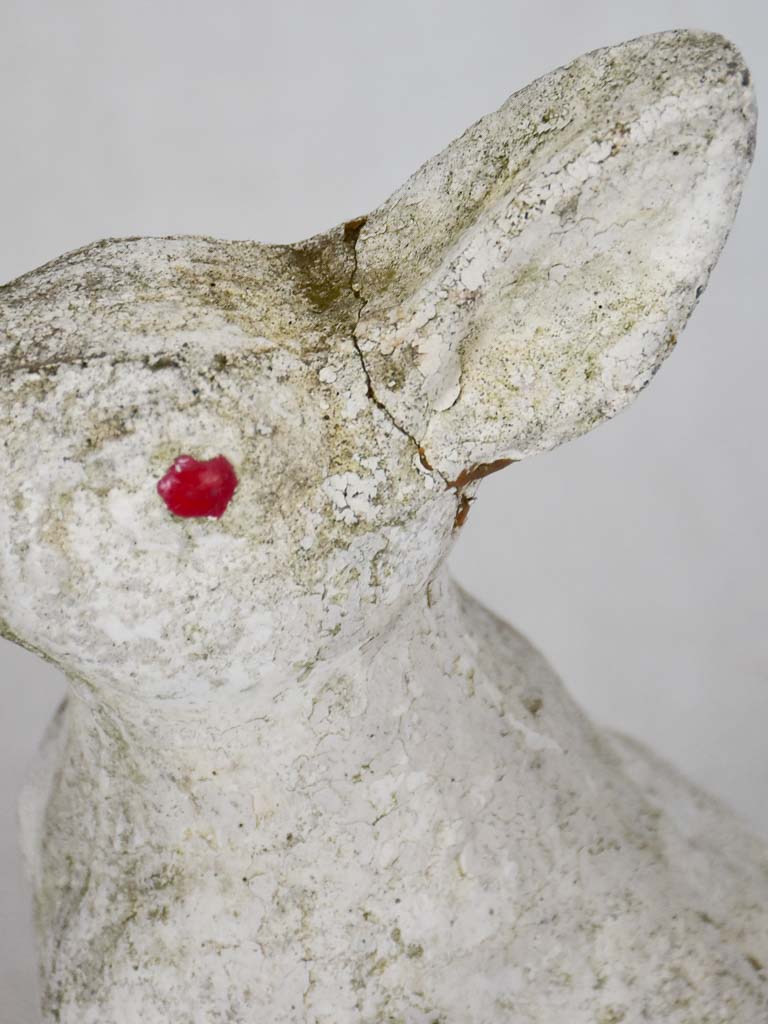 1960s garden sculpture of a rabbit 11¾"