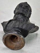 Antique French bust Saint Vincent de Paul - cast iron 12¼"