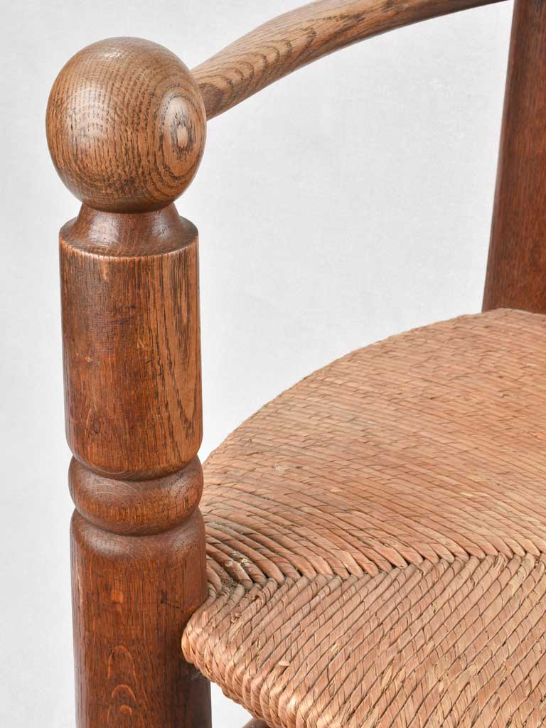 Wooden fireside armchair - Charles Dudouyt (1885 - 1946)
