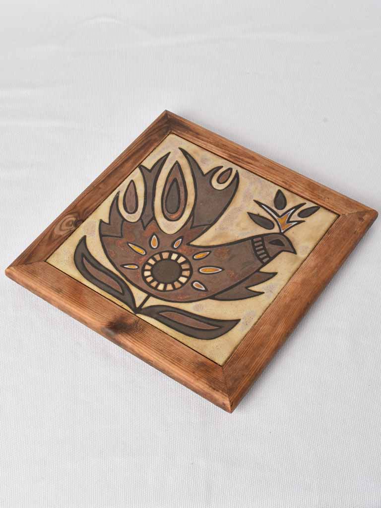 Classic Vallauris Rooster Tile Trivet