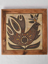 1960s French Country Designed Timber Trivet