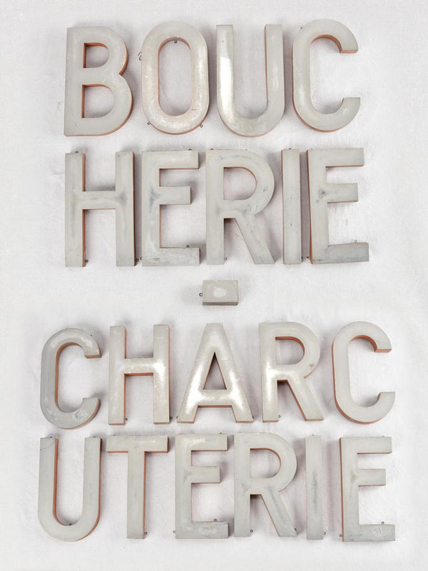 Butcher and Charcuterie sign (individual 9¾" letters) 1940s